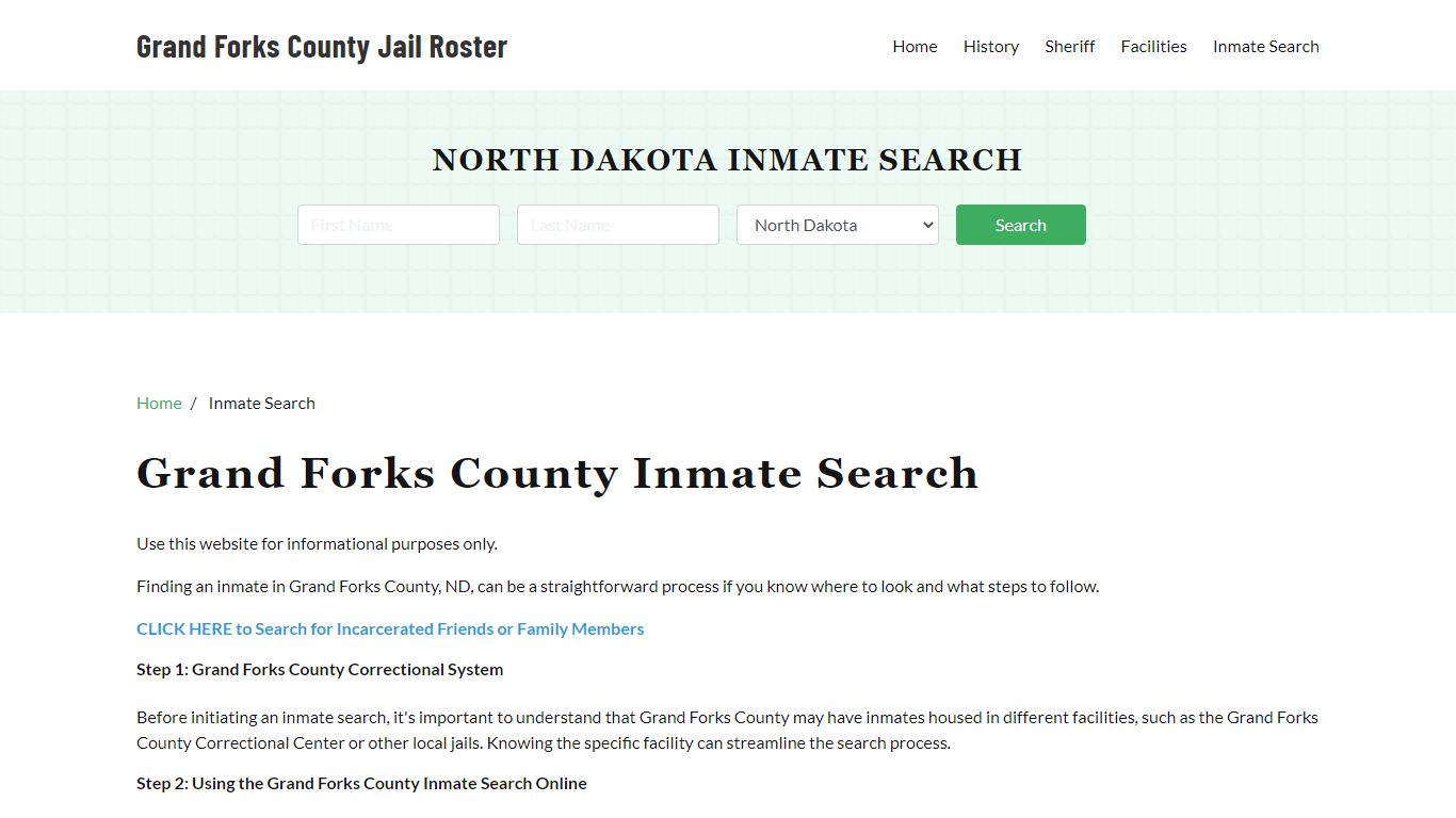 Grand Forks County, ND Detainee Lookup