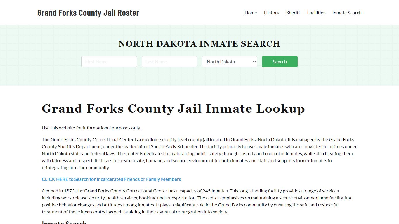 Grand Forks County Jail Roster Lookup, ND, Inmate Search