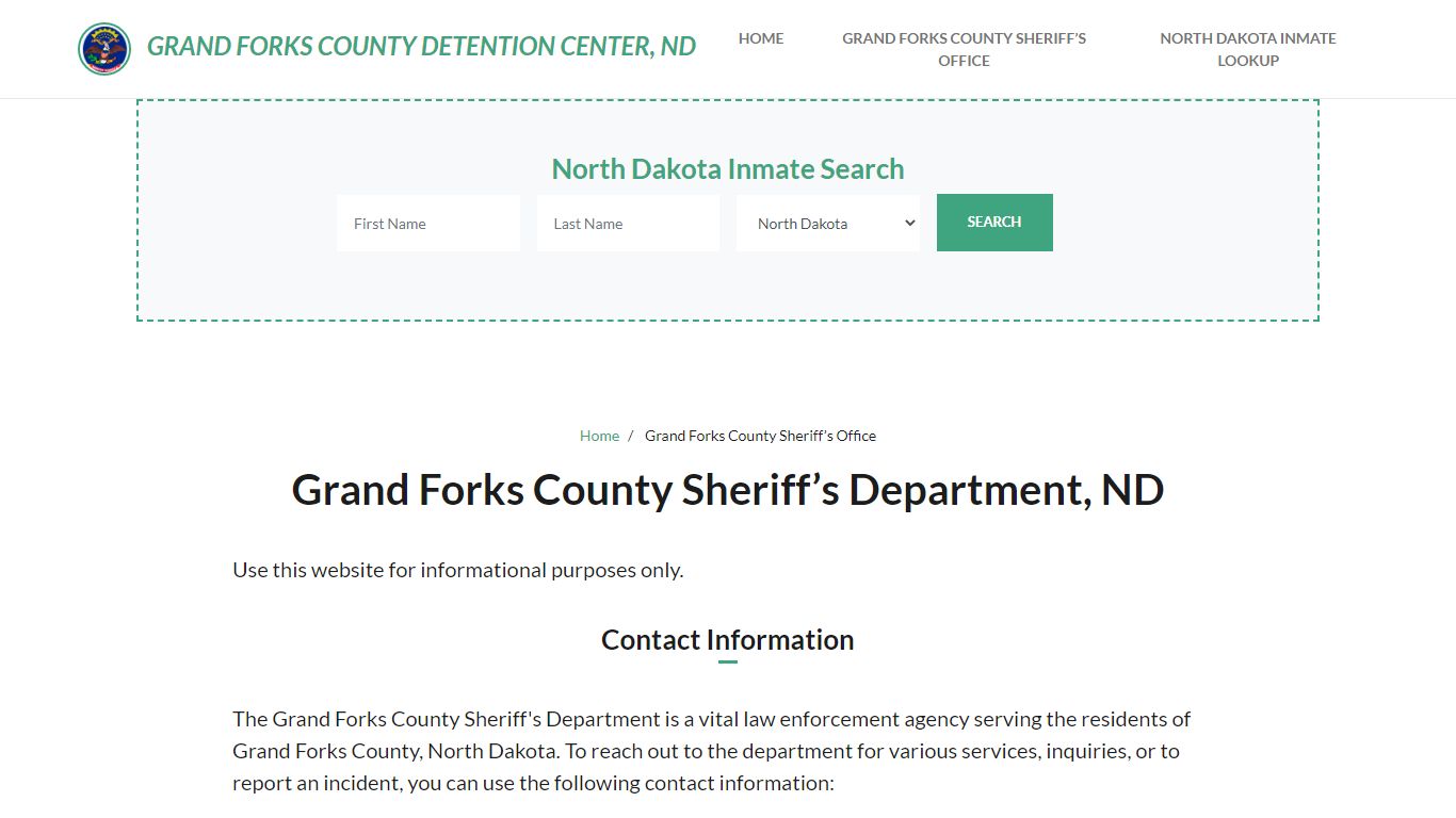 Grand Forks County Sheriff Department, ND Arrests, Warrant Lookup