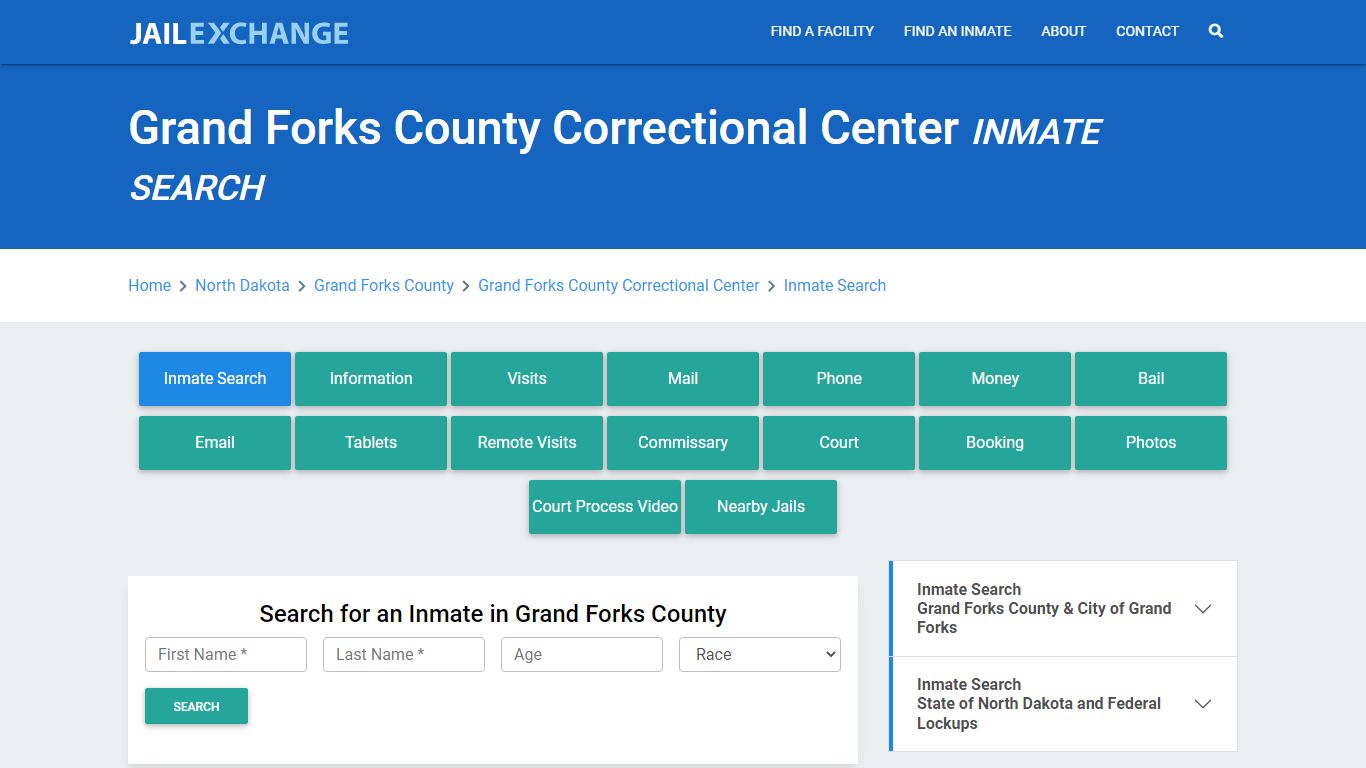 Grand Forks County Correctional Center Inmate Search - Jail Exchange