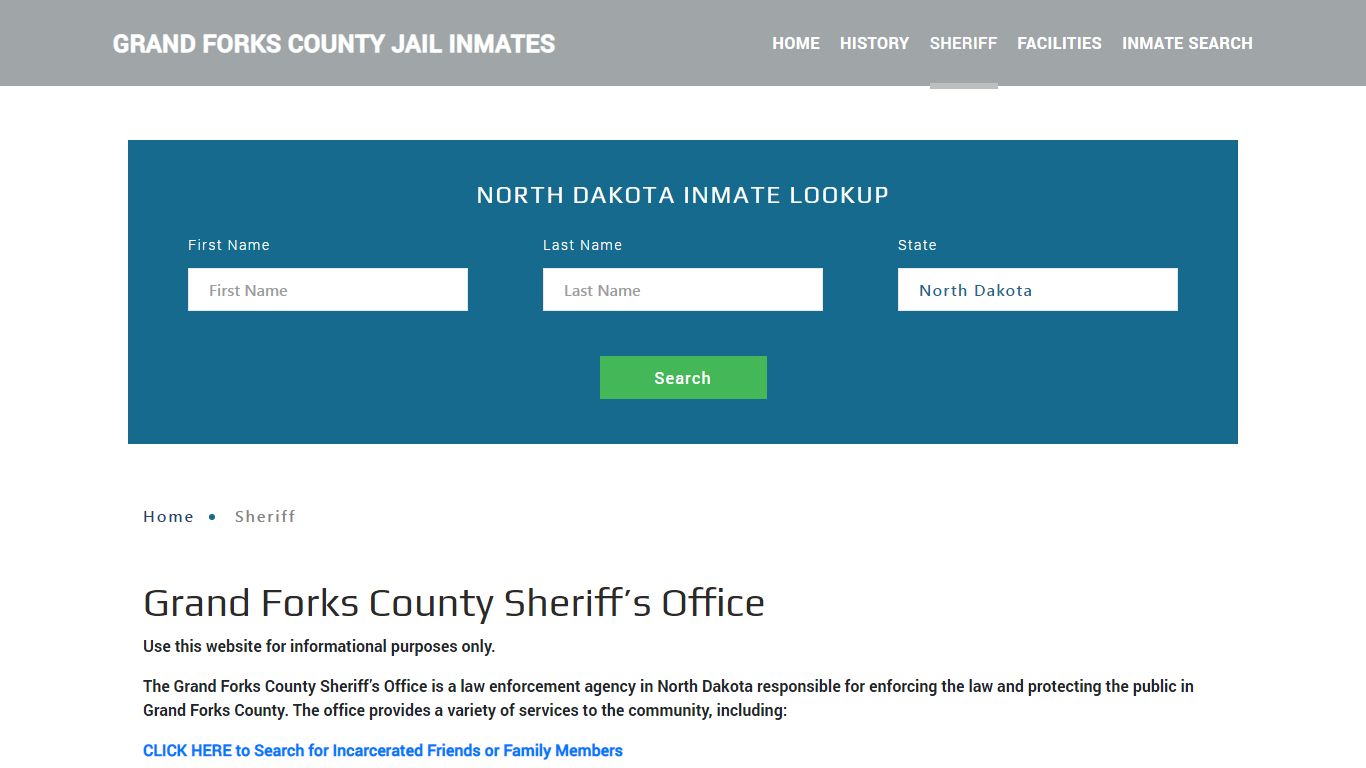 Grand Forks County Sheriff, ND Arrest Warrant Lookup